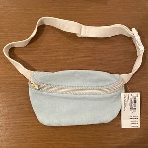 NWT American Apparel Adjustable Light Wash Denim Fanny Pack